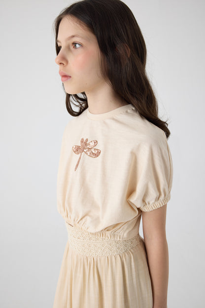 Girl Ecru Tshirt