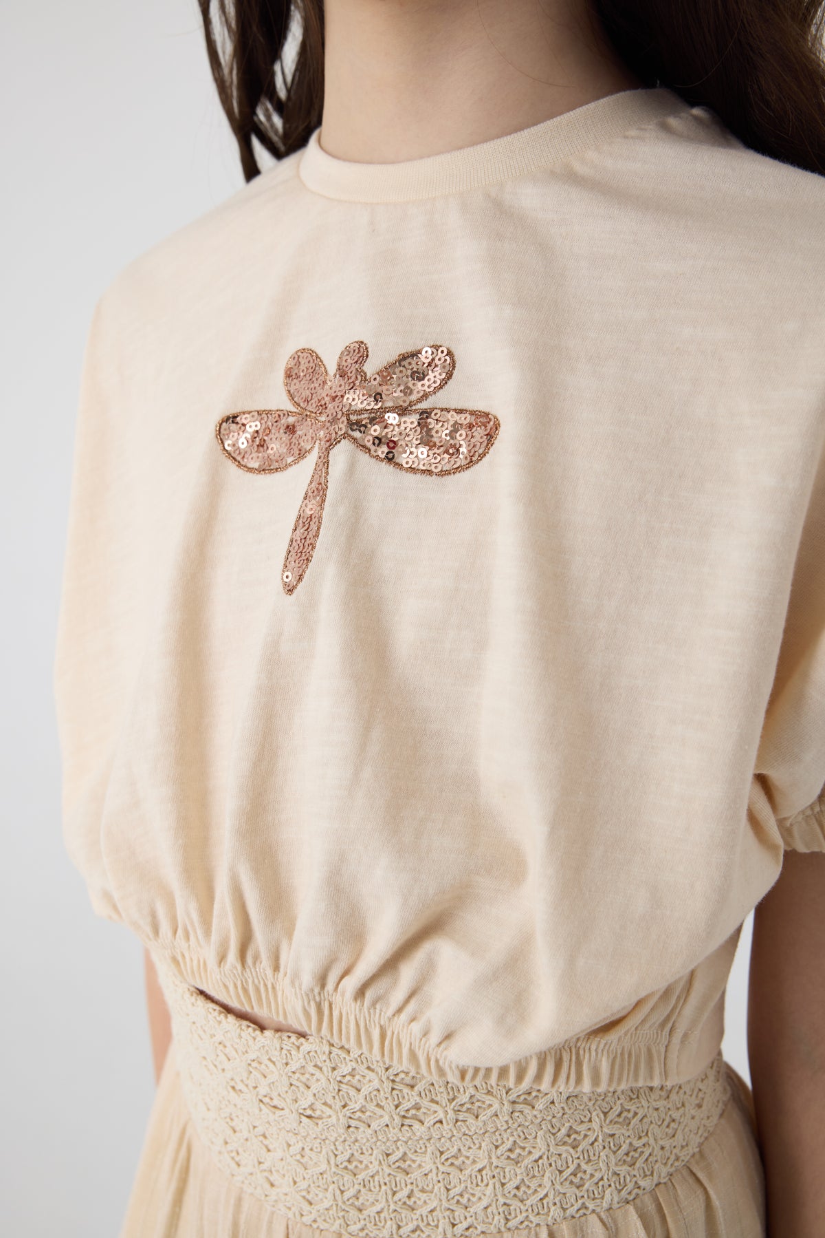Girl Ecru Tshirt