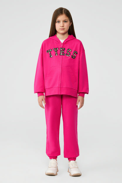 Girl Fusia Tracksuit Top