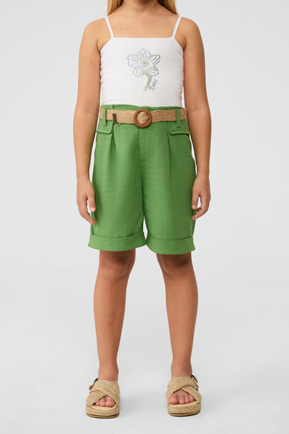 Girl Green Shorts