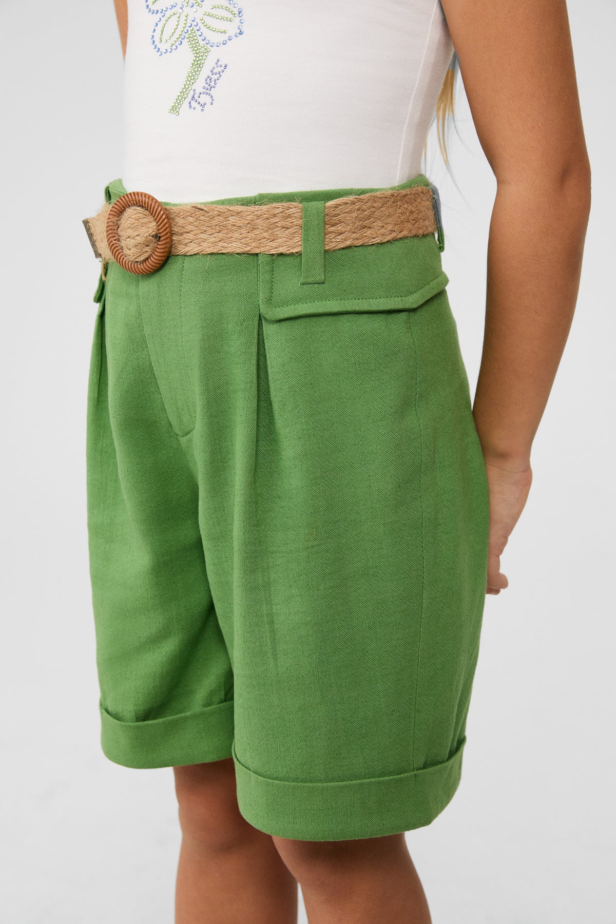 Girl Green Shorts