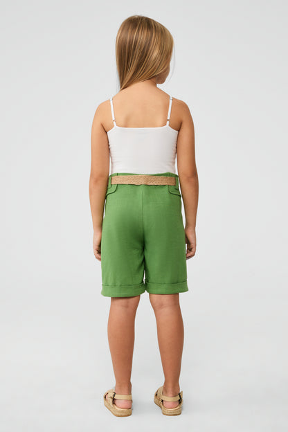 Girl Green Shorts