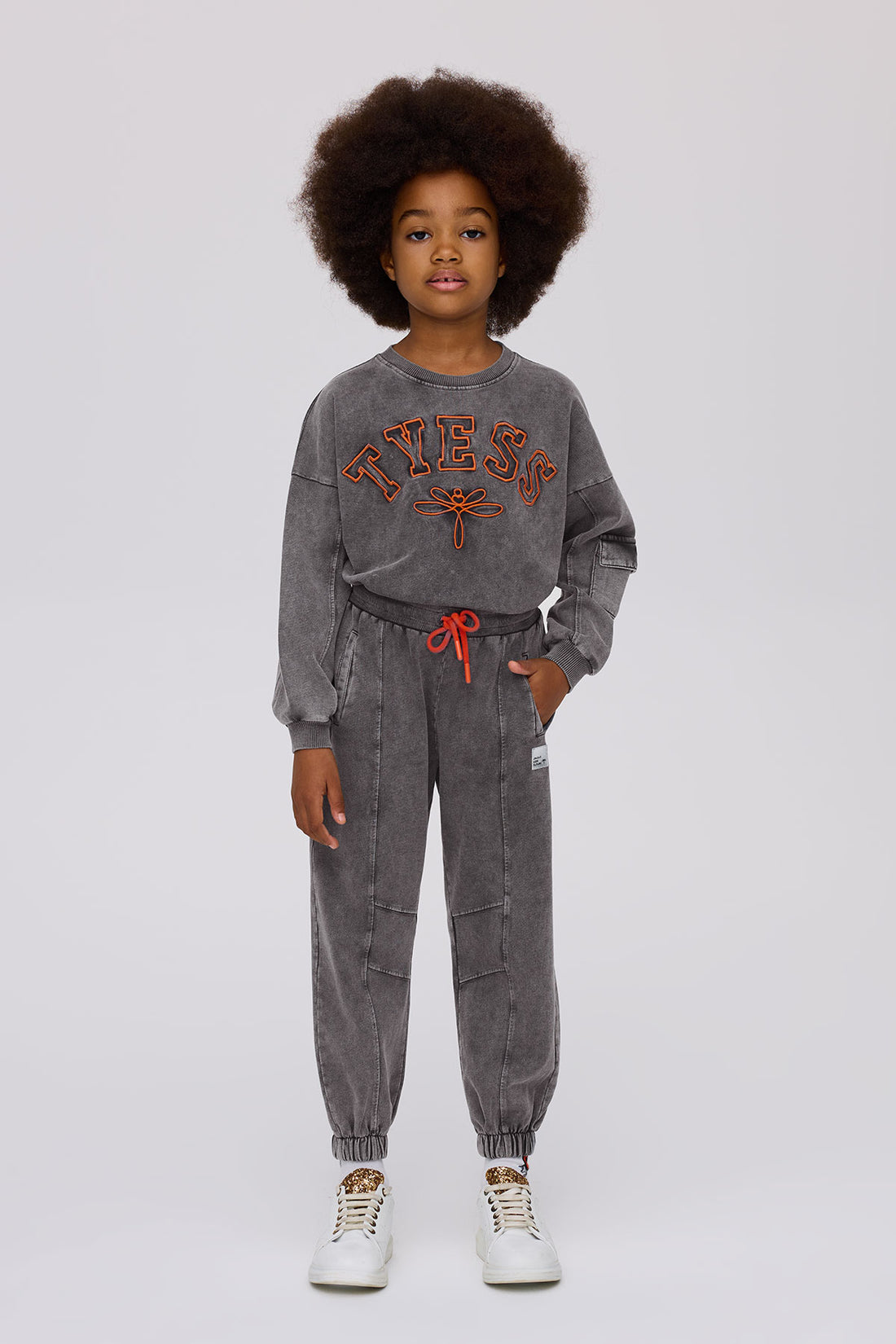 Girl Grey Melange Tracksuit Bottom