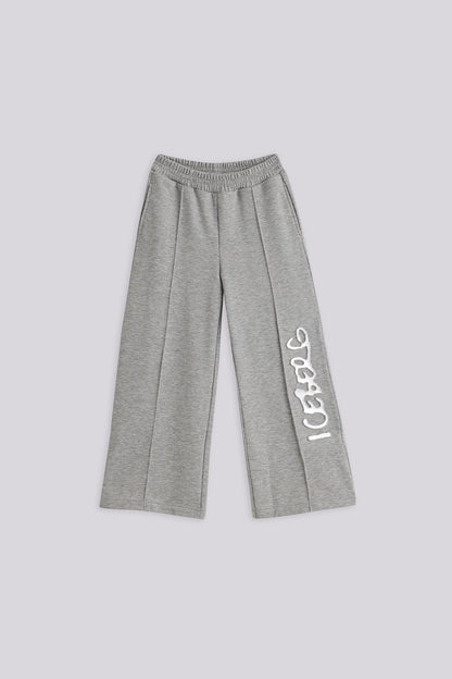 Girl Grey Melange Tracksuit Bottom
