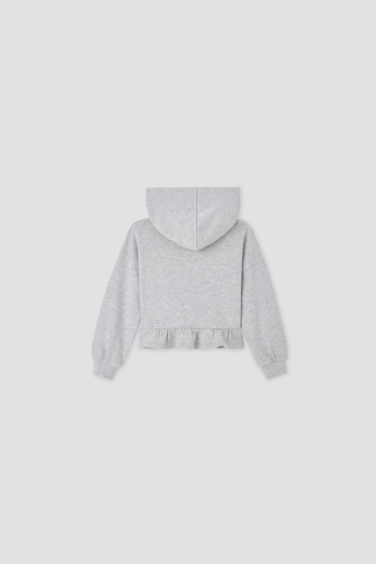 Girl Grey Melange Tracksuit Set