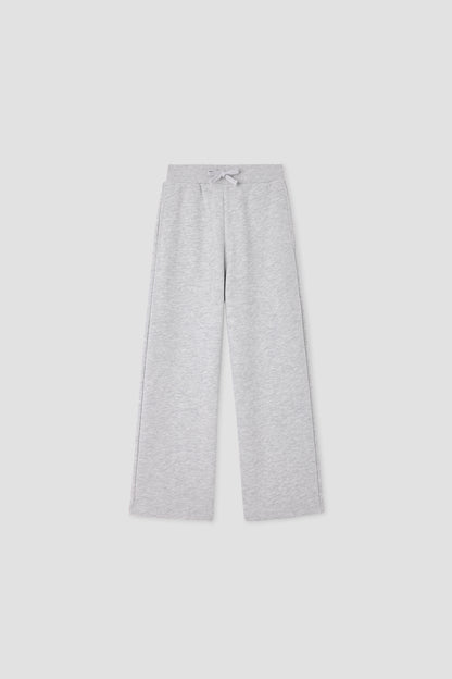 Girl Grey Melange Tracksuit Set