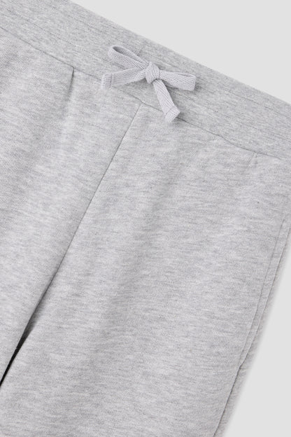 Girl Grey Melange Tracksuit Set