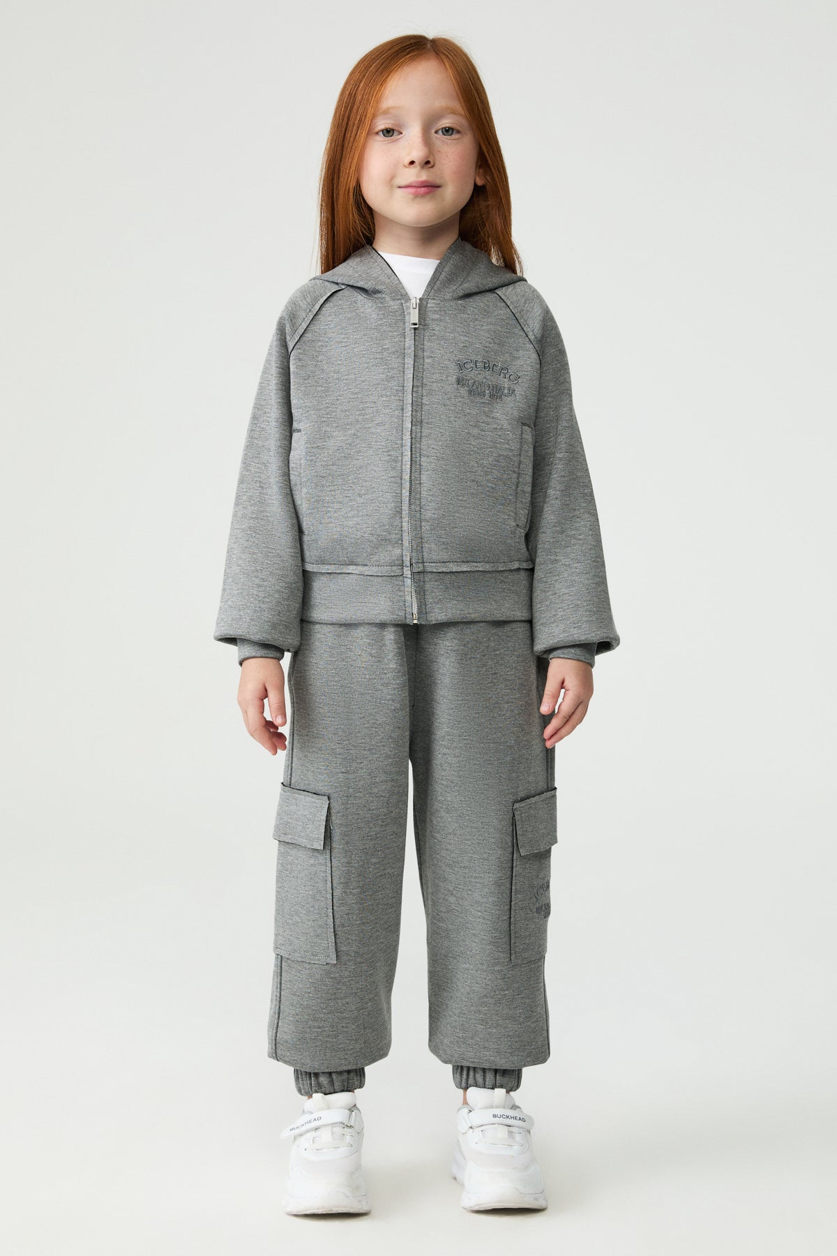 Girl Grey Tracksuit Top