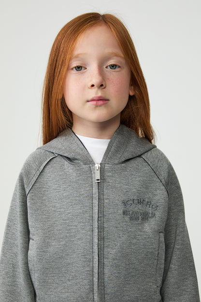 Girl Grey Tracksuit Top