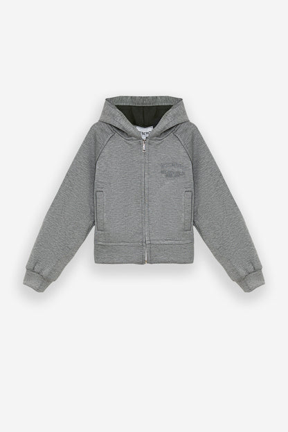 Girl Grey Tracksuit Top