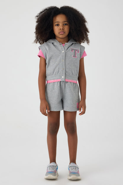 Girl Grey Tracksuit Top