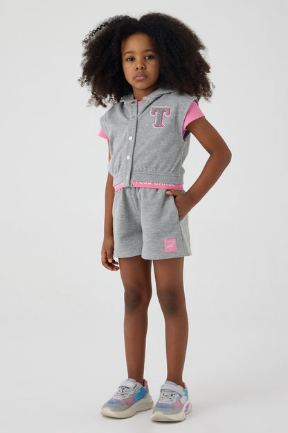 Girl Grey Tracksuit Top