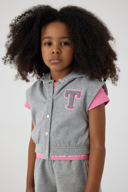 Girl Grey Tracksuit Top
