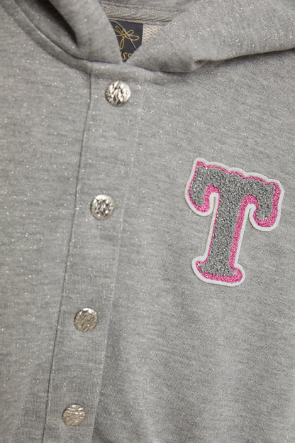 Girl Grey Tracksuit Top
