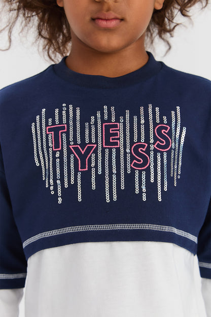 Girl Navy Blue Sweatshirt