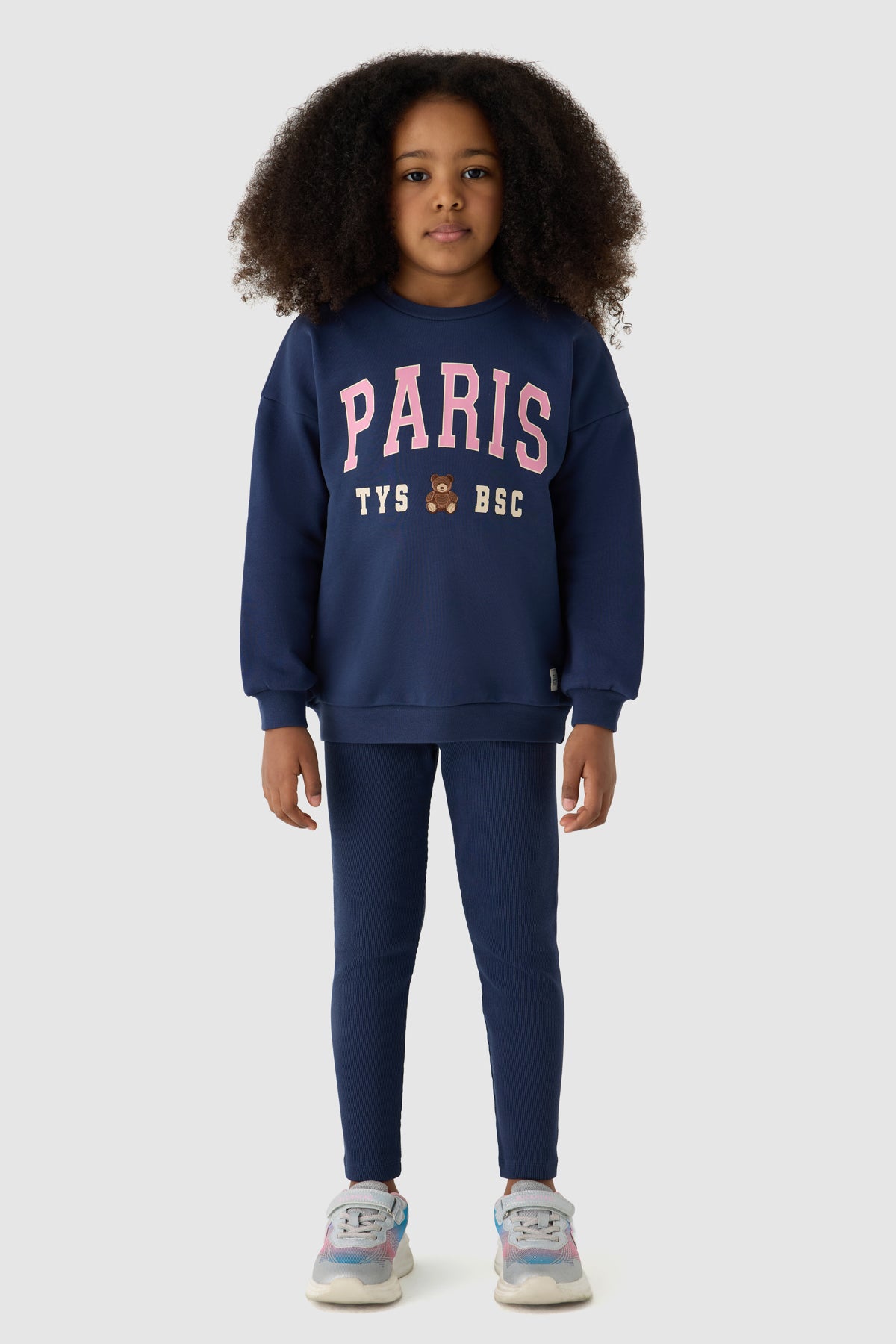 Girl Navy Blue Tights Suit