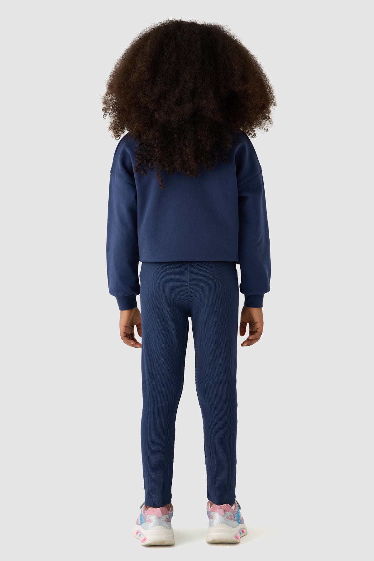 Girl Navy Blue Tights Suit