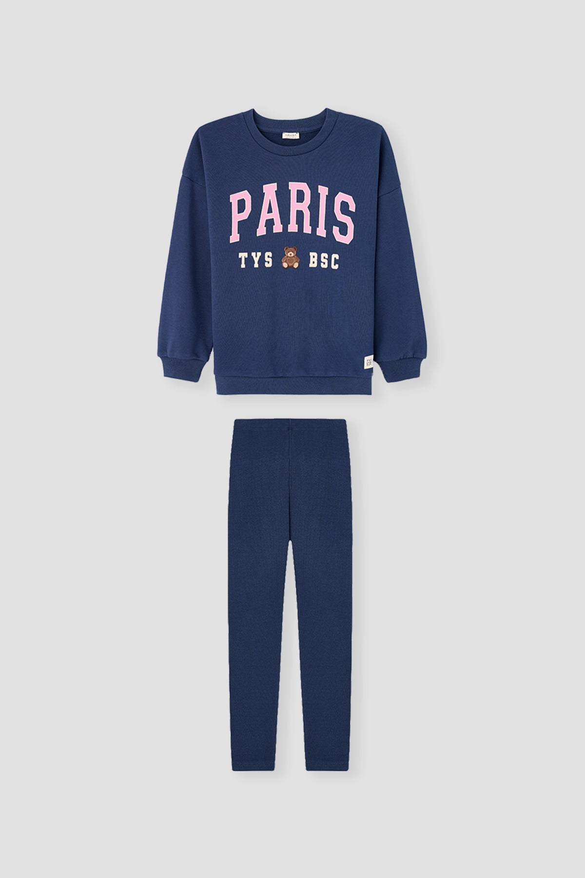 Girl Navy Blue Tights Suit