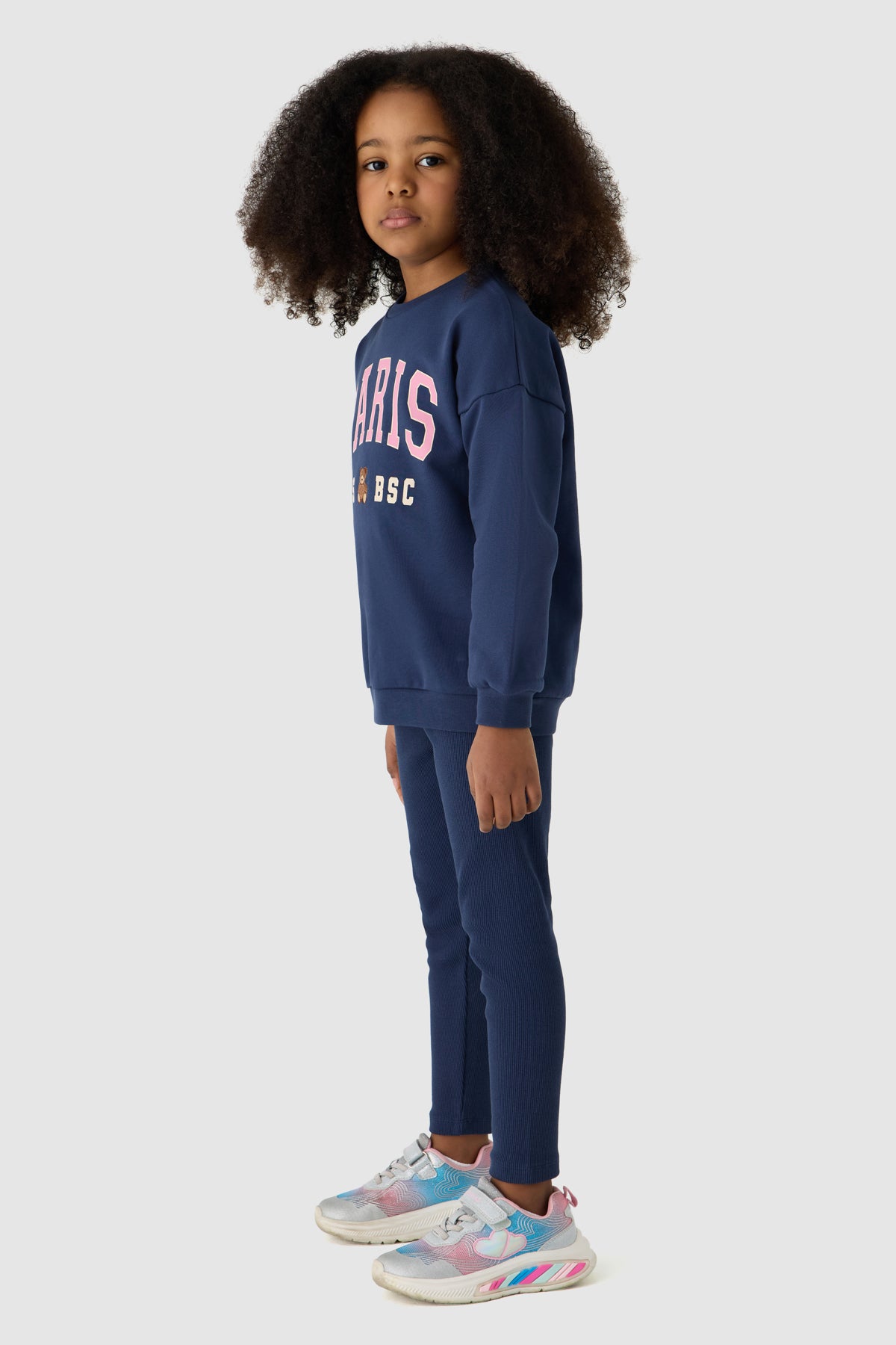 Girl Navy Blue Tights Suit