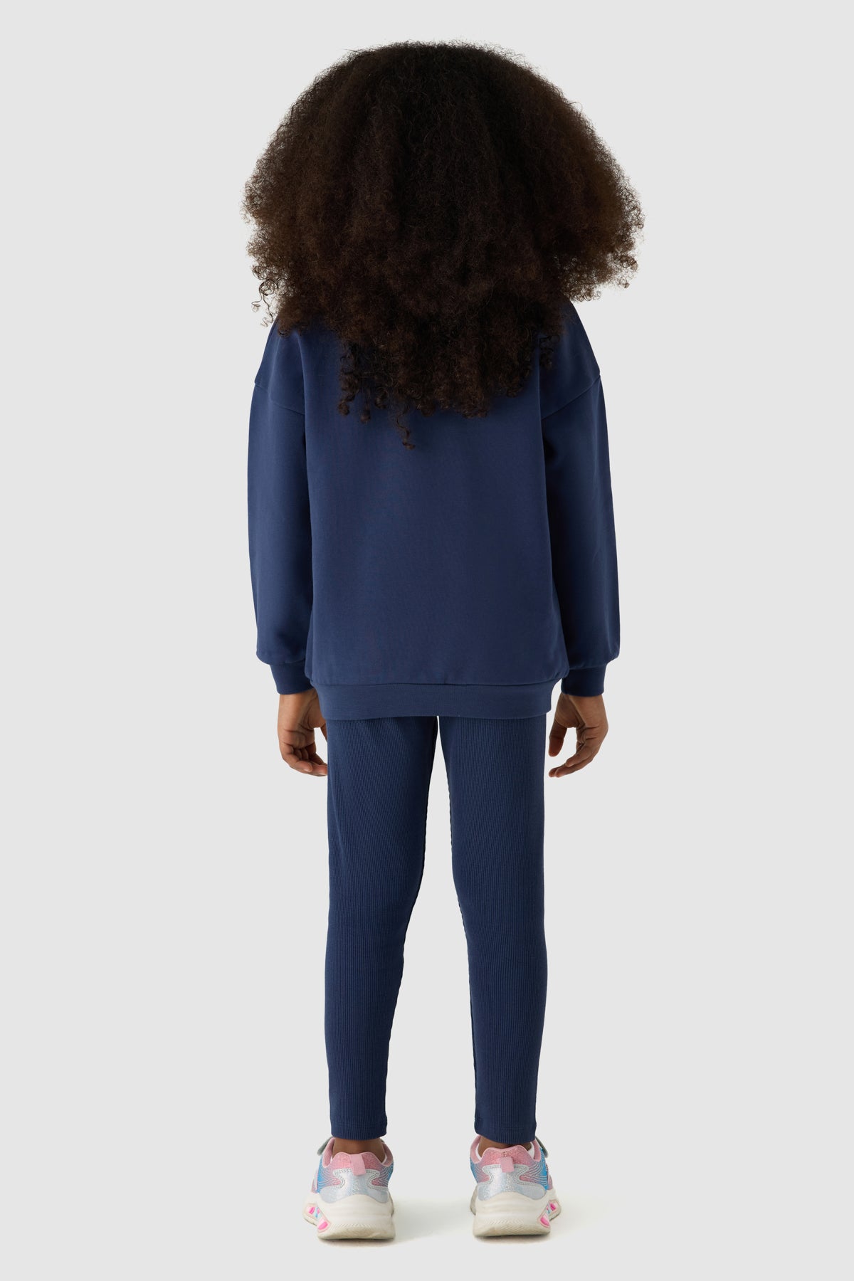 Girl Navy Blue Tights Suit