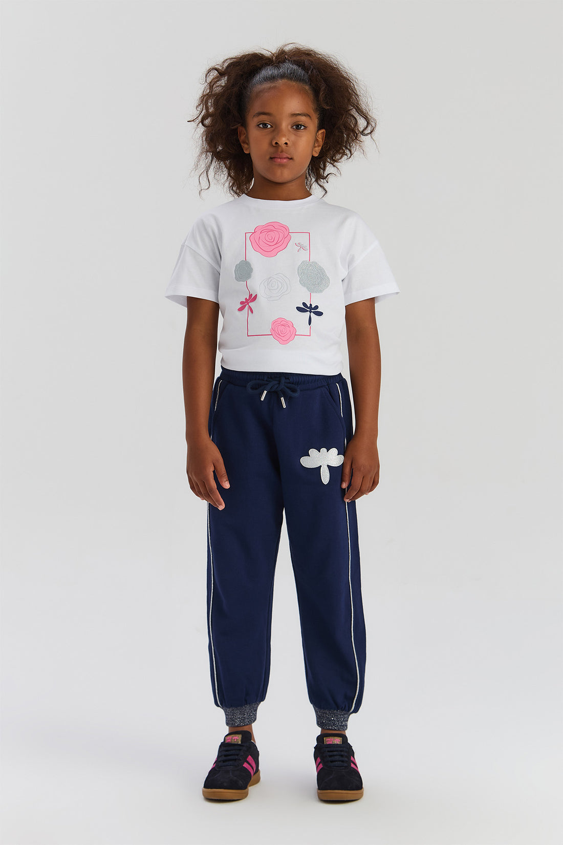 Girl Navy Blue Tracksuit Bottom