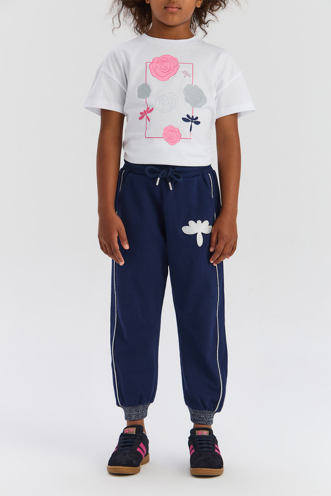Girl Navy Blue Tracksuit Bottom