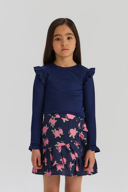 Girl Navy Blue Tshirt