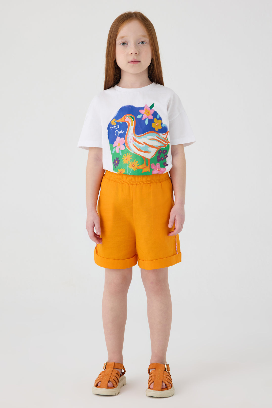 Girl Orange Shorts