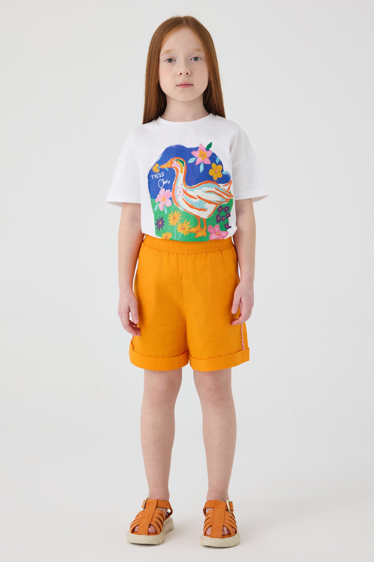 Girl Orange Shorts