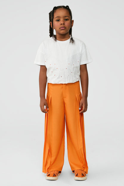 Girl Orange Trousers