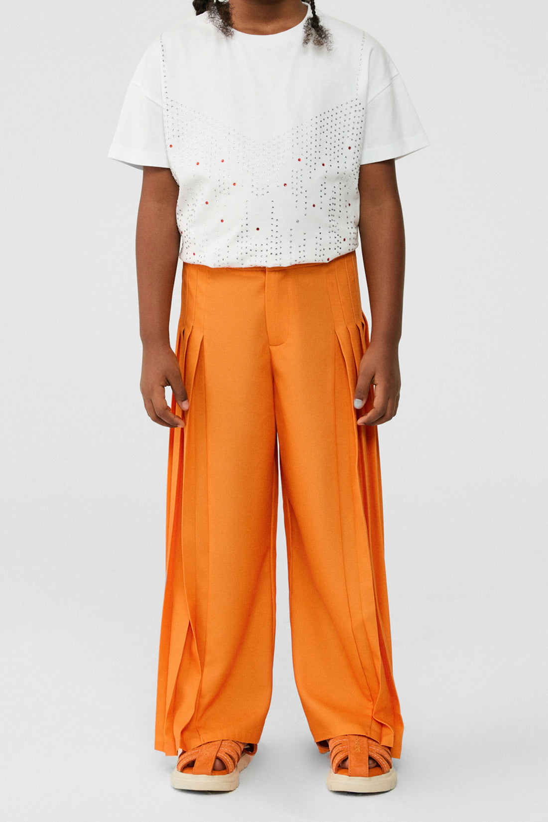 Girl Orange Trousers