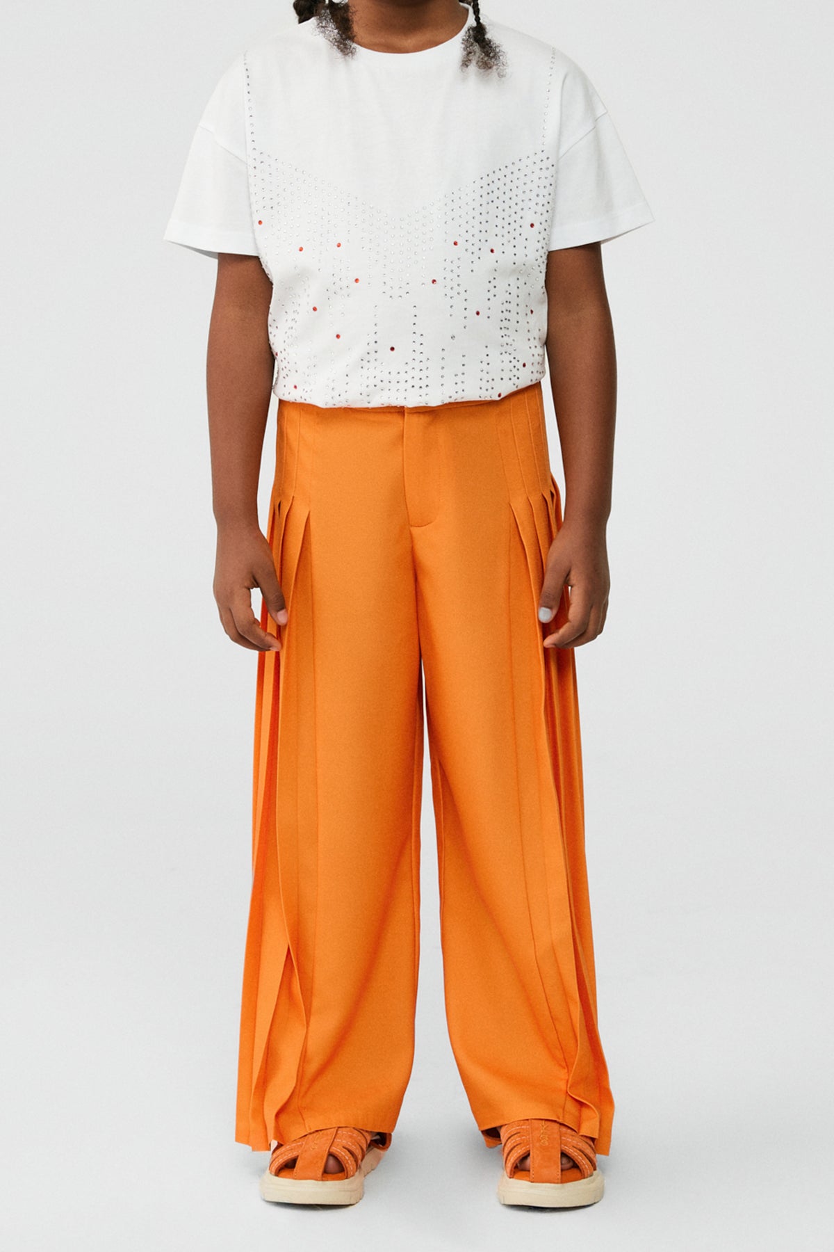 Girl Orange Trousers