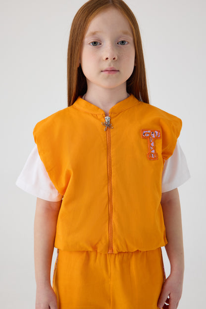 Girl Orange Vest