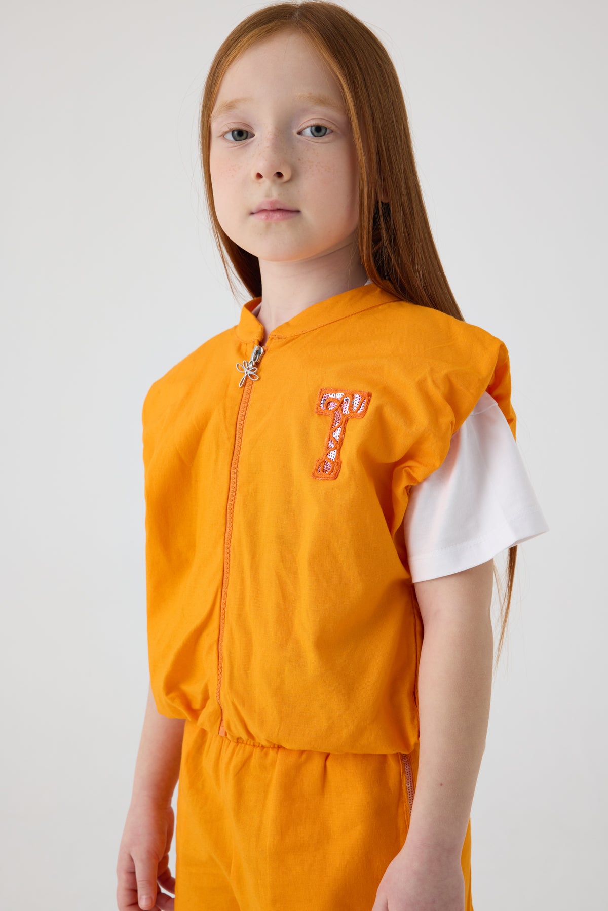 Girl Orange Vest