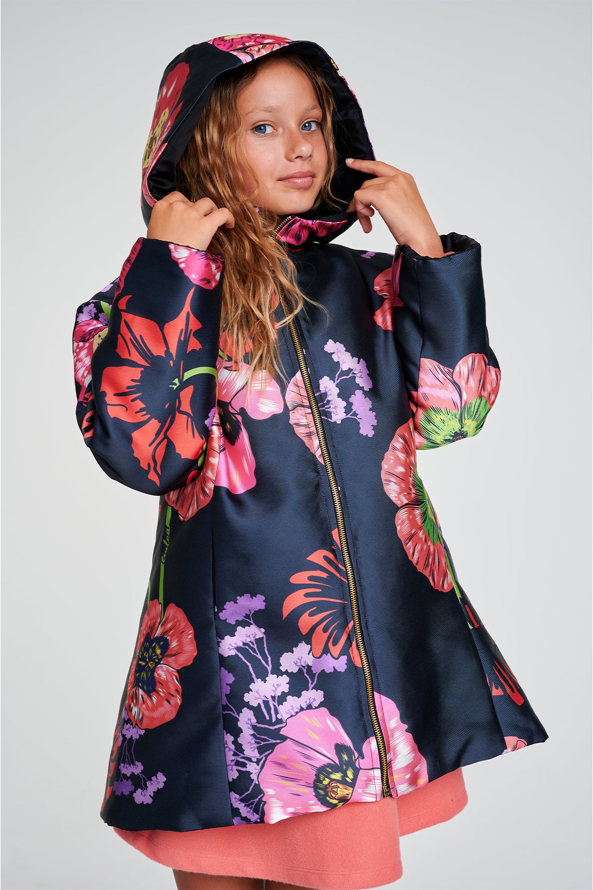 Girl Patterned Coat