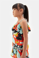 Girl Patterned Dress - BgStore