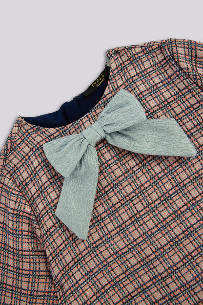 فستان منقوش للبنات