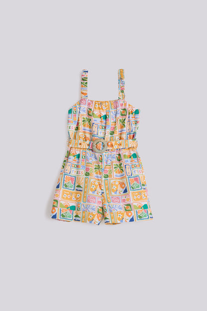 Girl Patterned Overall