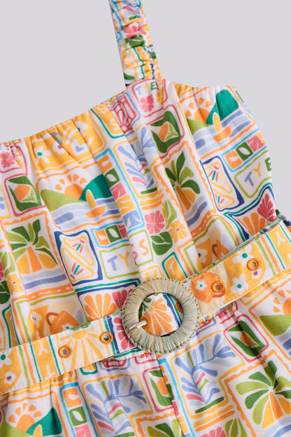 Girl Patterned Overall