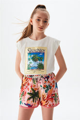 Girl Patterned Shorts - BgStore
