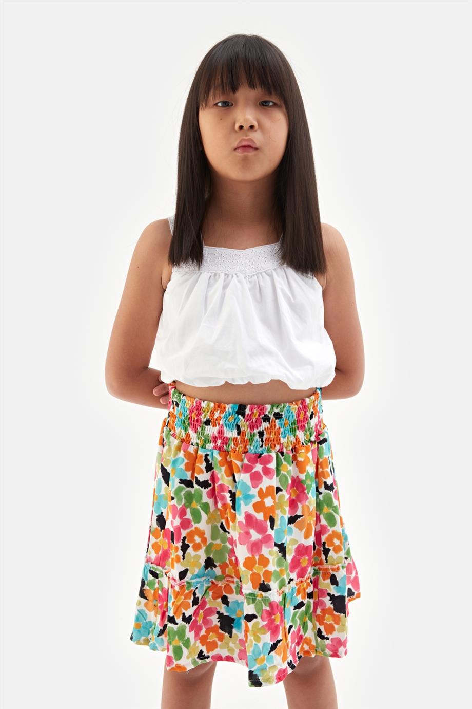 Girl Patterned Skirt - BgStore