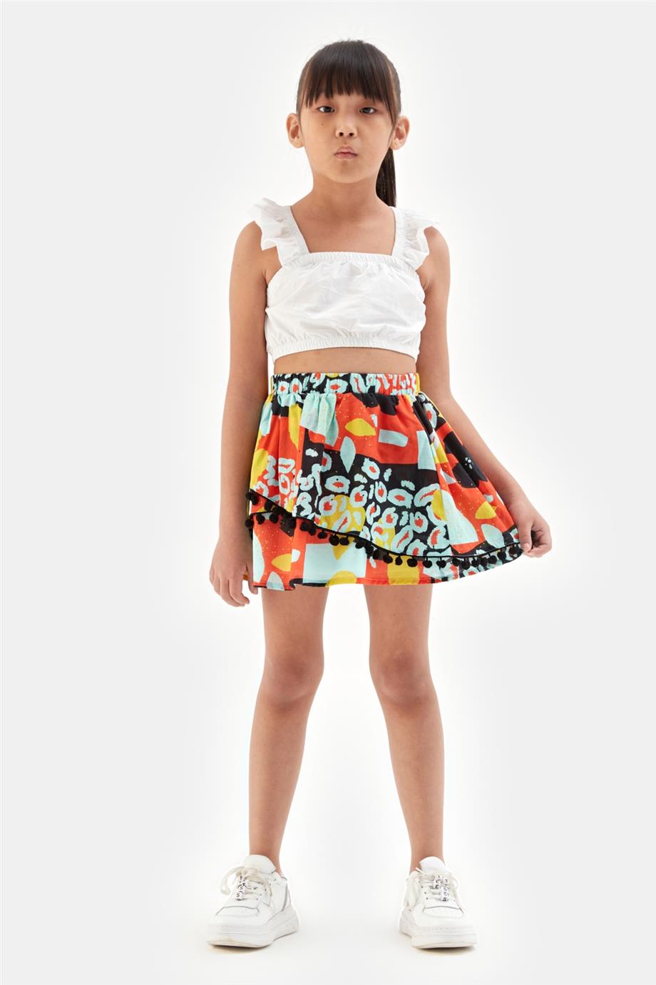 Girl Patterned Skirt - BgStore