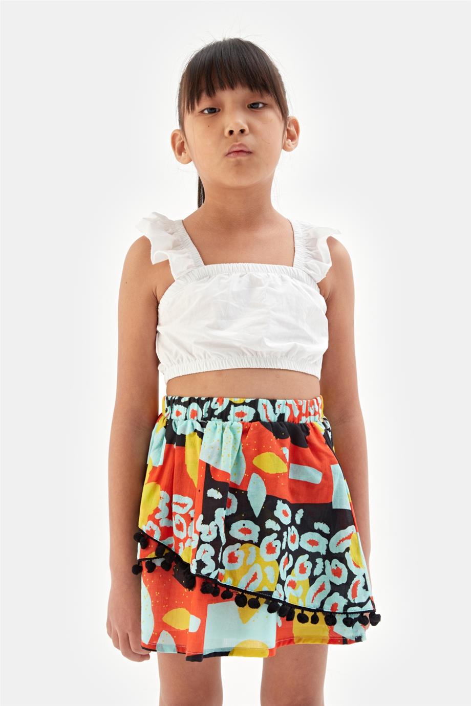 Girl Patterned Skirt - BgStore