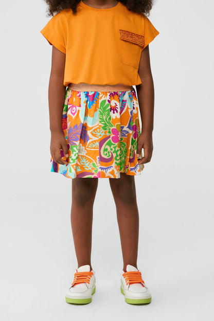 Girl Patterned Skirt