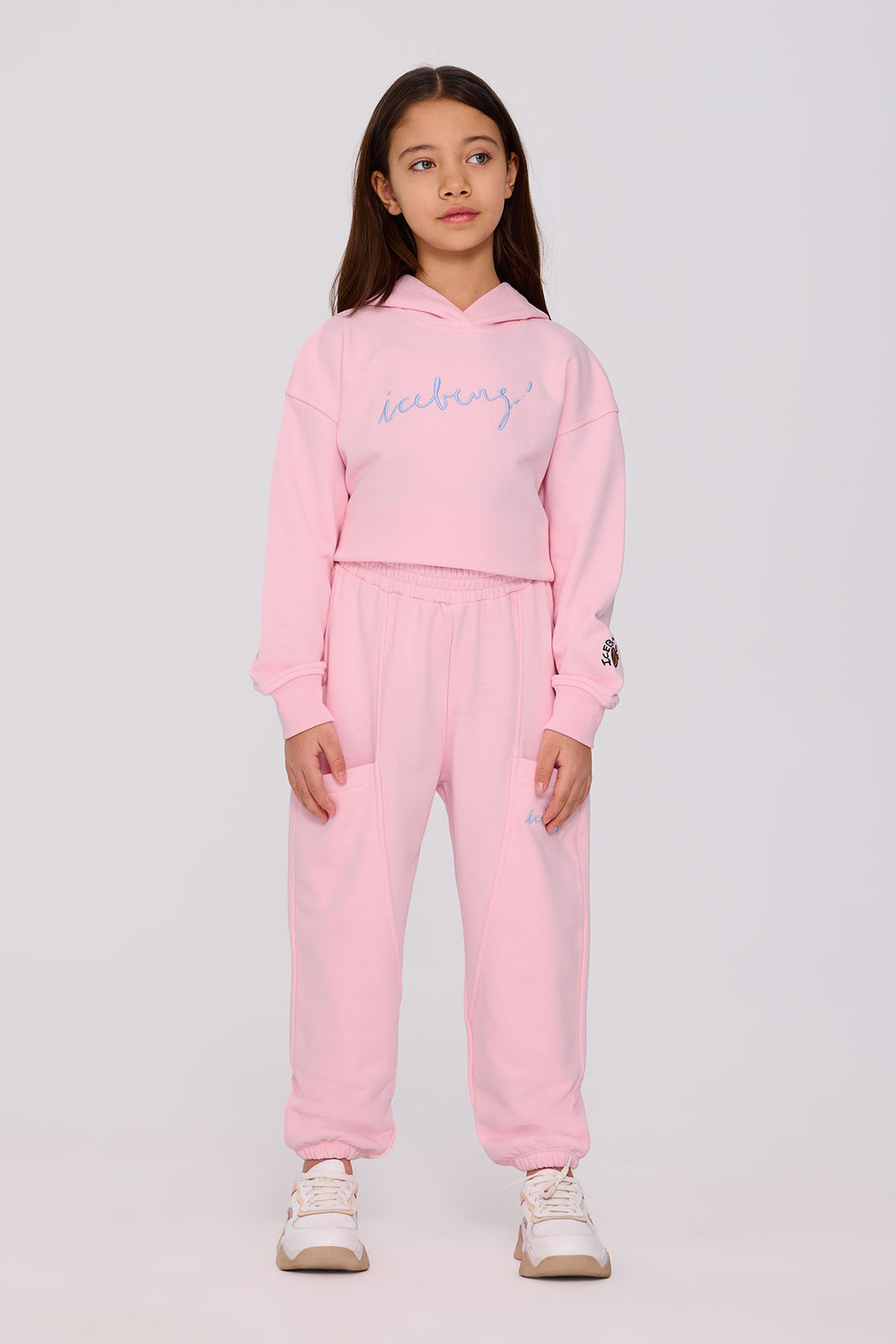 Girl Pink Tracksuit Bottom