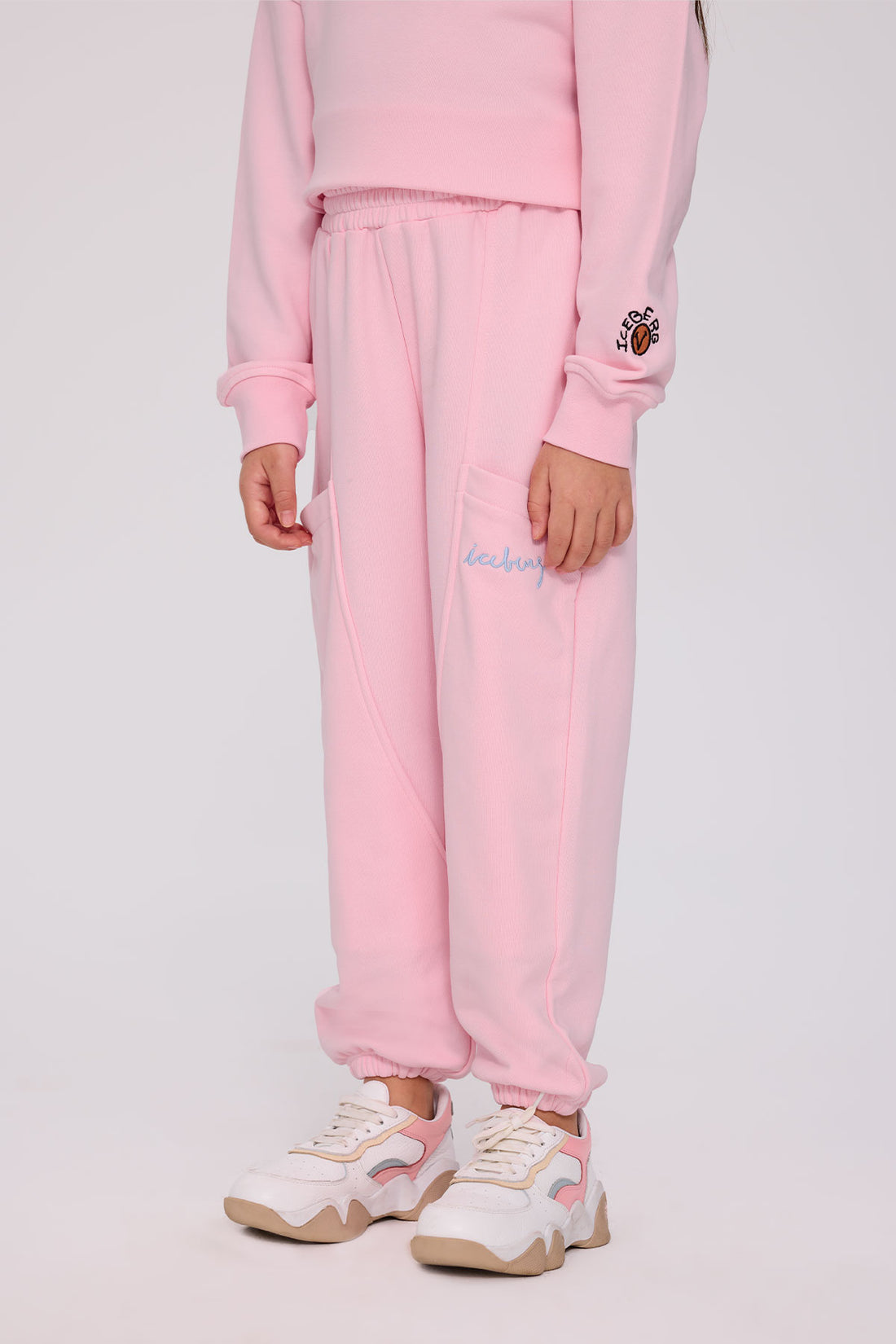 Girl Pink Tracksuit Bottom