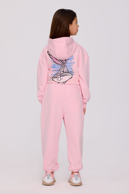 Girl Pink Tracksuit Bottom