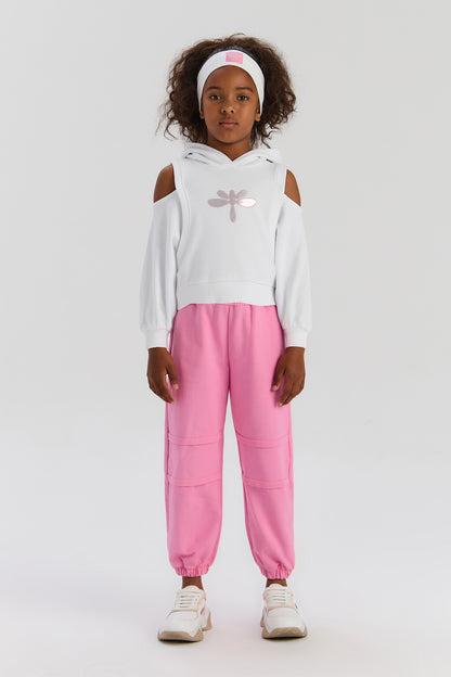 Girl Pink Tracksuit Bottom