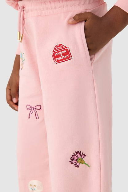 Girl Pink Tracksuit Bottom