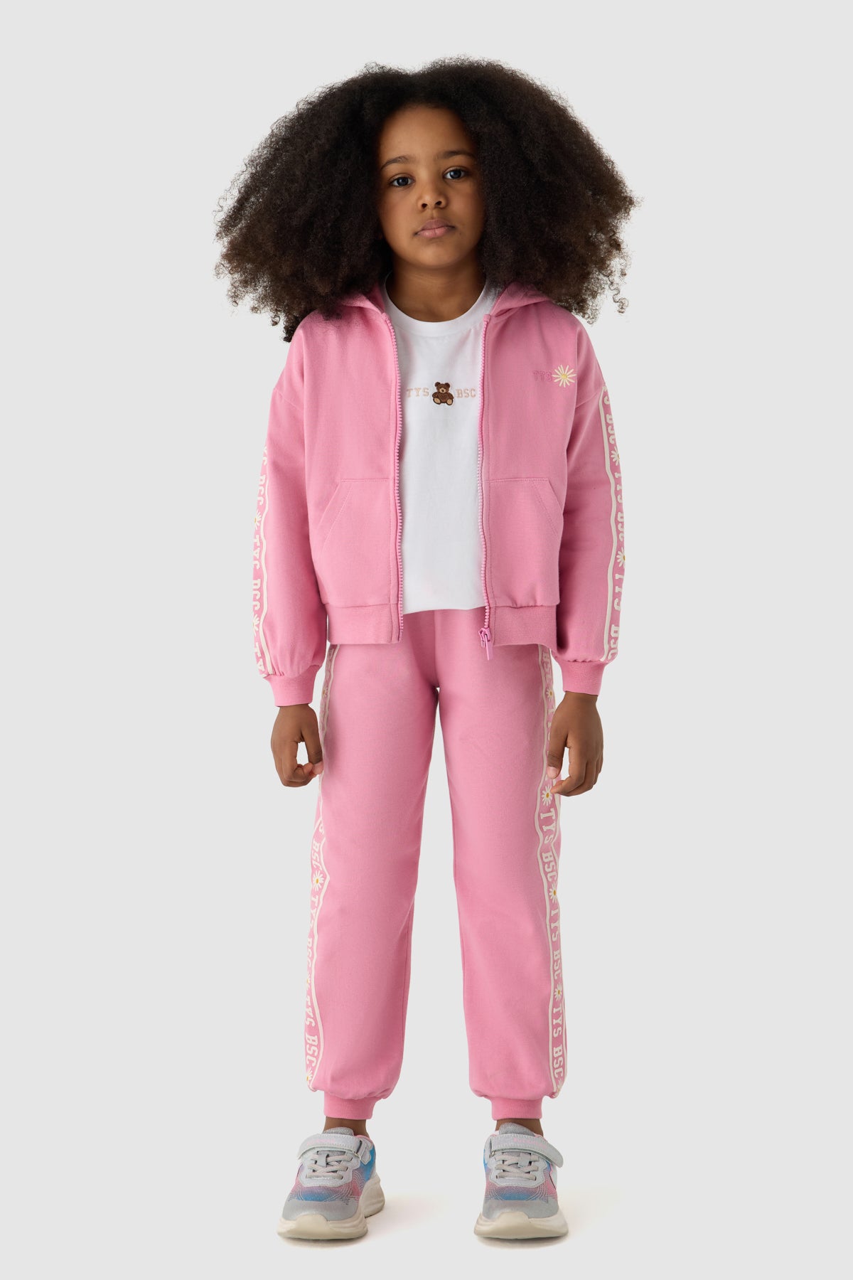 Girl Pink Tracksuit Set